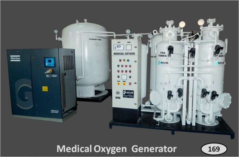 Medical Oxygen Generator with Air Compressor & Storage Tank